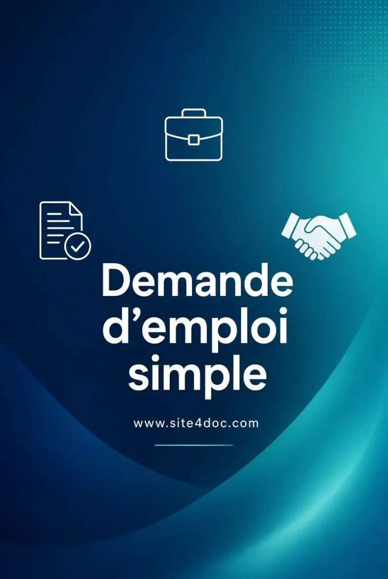 Demande d'emploi simple : 5 exemples efficaces 1 Demande d'emploi simple – modèle gratuit et guide pratique