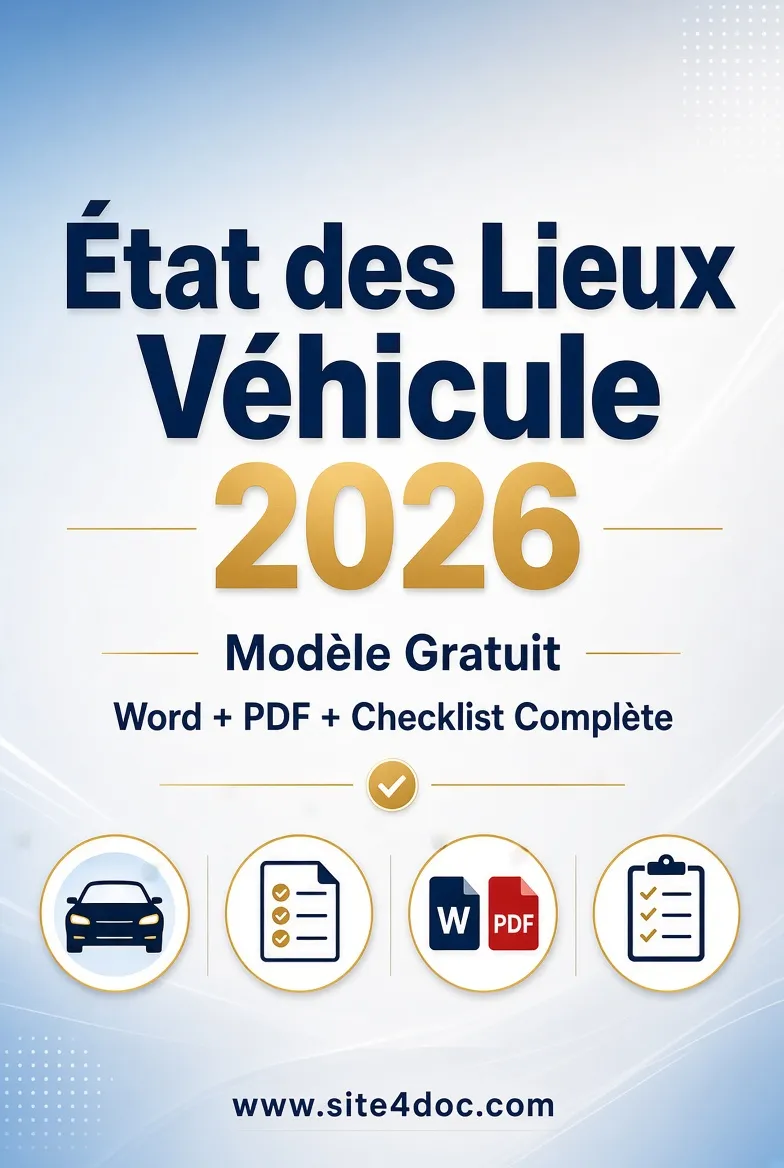 État des Lieux Véhicule 2026 : Modèle Gratuit Word + PDF + Checklist Complète – site4doc
