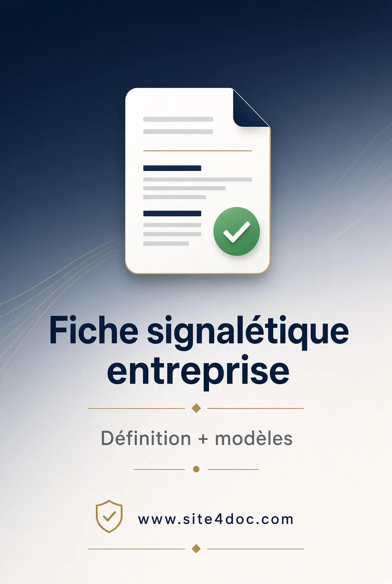 Fiche signalétique entreprise : définition claire et modèles gratuits à télécharger – Site4Doc
