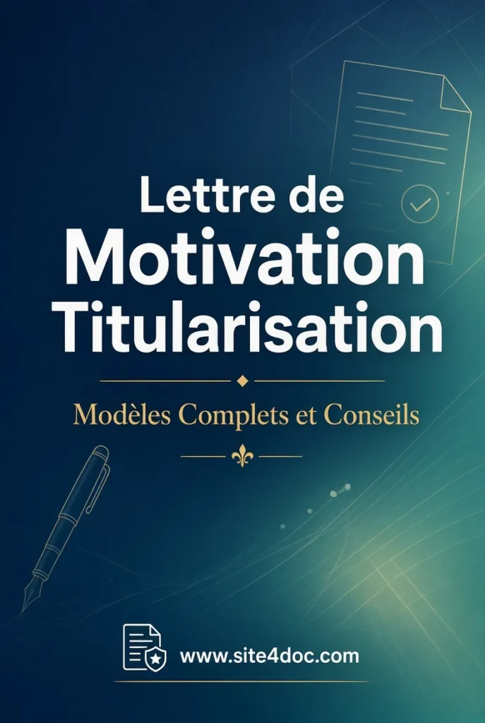 Couverture lettre de motivation titularisation &ndash; mod&egrave;les complets et conseils professionnels pour contractuels fonction publique