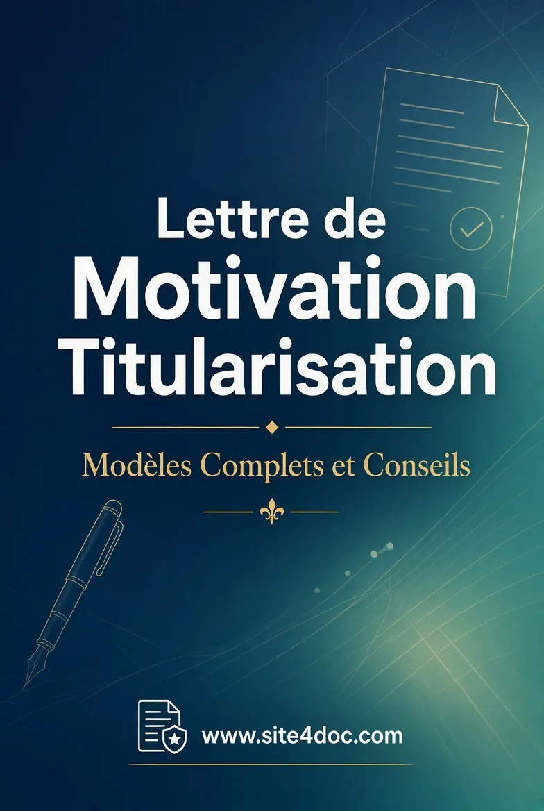 Couverture lettre de motivation titularisation – modèles complets et conseils professionnels pour contractuels fonction publique