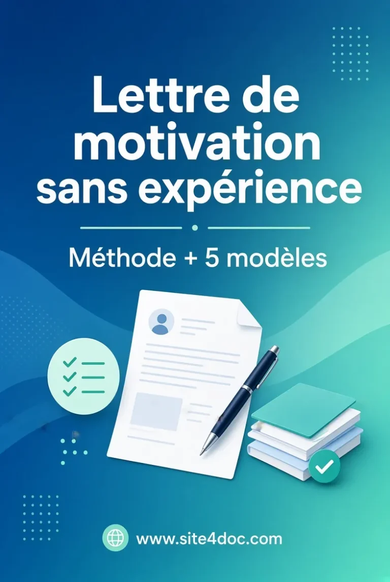 Lettre de motivation sans expérience 2026 – Méthode + 5 modèles Word & PDF 1 Lettre de motivation sans expérience - méthode complète et 5 modèles gratuits