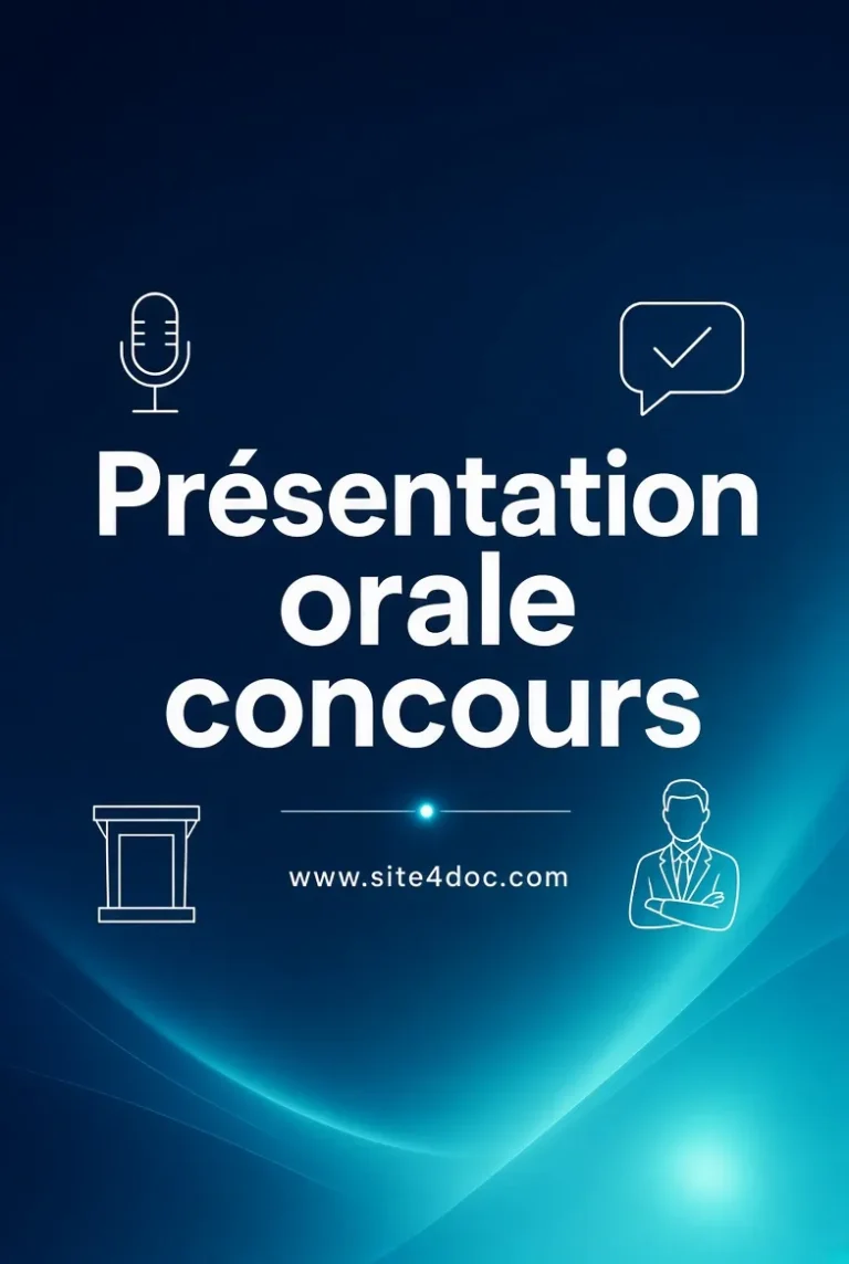 Présentation Orale Concours 2026 – Structure, Timing, Gestuelle 1 Presentation orale concours – guide et conseils pratiques
